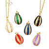 Pendant Necklace Copper Plated Real Gold Microinlaid Zircon Egg Geometric Light Luxury