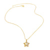 Pendant Necklace Copper Real Gold Plated Love Fivepointed Star Heart Geometric Hiphop Ochain Unisex