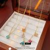 Pendant Necklace Copper 225 Silver Real Gold Electroplated Zirconia Retro Flower Style Clavicle Chain For Women