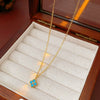 Pendant Necklace Copper 225 Silver Real Gold Electroplated Zirconia Retro Flower Style Clavicle Chain For Women