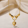 Pendant Necklace Copper Stainless Steel Geometric Crown Pattern Electroplated Unisex