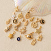 Pendant Necklace Copper Sun Moon Stars Bagua Mushroom Cross Planet Eye Electroplating