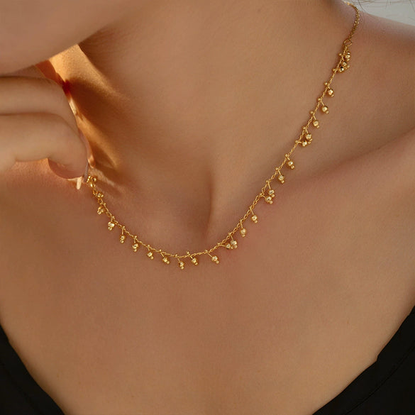 Pendant Necklace Copper 316L Stainless Steel Geometric Light Luxury Stitching Gourd Tassel Electroplated For Women