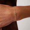 Pendant Necklace Copper Titanium Steel Vacuum Plated Minimalist Style Mixed Gemstone Inlay O Chain For Women