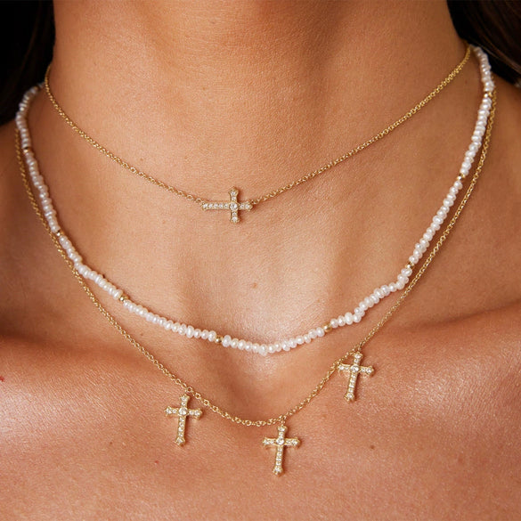 Pendant Necklace Copper Titanium Steel Vacuum Plated Minimalist Style Mixed Gemstone Inlay O Chain For Women