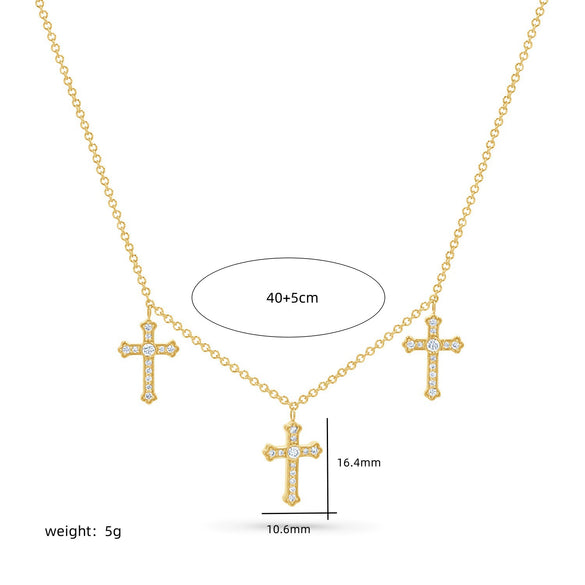 Pendant Necklace Copper Titanium Steel Vacuum Plated Minimalist Style Mixed Gemstone Inlay O Chain For Women