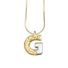 Pendant Necklace Copper Twocolor Goldplated With Letter Pattern For Women