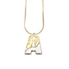 Pendant Necklace Copper Twocolor Goldplated With Letter Pattern For Women
