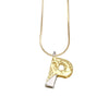 Pendant Necklace Copper Twocolor Goldplated With Letter Pattern For Women