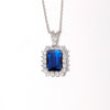 Pendant Necklace Copper U Shape Microinlaid Zircon Minimalist Geometric