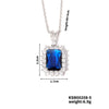 Pendant Necklace Copper U Shape Microinlaid Zircon Minimalist Geometric