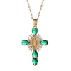 Pendant Necklace Copper With Zirconia Geometric Style