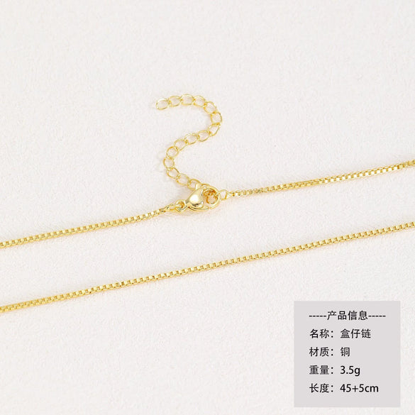 Pendant Necklace Copper With Zirconia Geometric Style