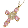 Pendant Necklace Copper With Zirconia Geometric Style