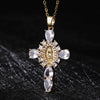 Pendant Necklace Copper With Zirconia Geometric Style