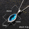 Pendant Necklace Copper Zircon Mixed Gem Inlay Geometric Horseeye For Women