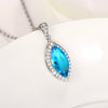 Pendant Necklace Copper Zircon Mixed Gem Inlay Geometric Horseeye For Women
