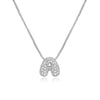 Pendant Necklace Copper Zirconia Letter Hip Hop Box Chain Women's