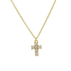 Pendant Necklace Copper Zirconium Birthstone Cross Electroplating Ochain For Women