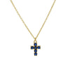 Pendant Necklace Copper Zirconium Birthstone Cross Electroplating Ochain For Women