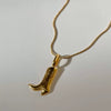 Pendant Necklace Cowboy Boots Style Copper Electroplated Jewelry
