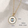 Pendant Necklace Devil's Eye Copper Inlaid Zircon Unisex O Word Chain