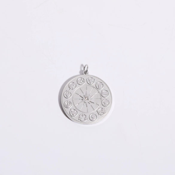 Pendant Necklace Diy Accessories Zircon Pendant Eye Constellation Tarot Pendant Titanium Steel Geometric Diamond Gold Plated