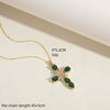 Pendant Necklace Female Niche Fashion Cross Virgin Portrait Copper Mixed Gem Inlay Electroplating Zircon Ochain