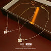 Pendant Necklace Flower Pattern Motherofpearl Real Gold Electroplated Copper 925 Silver Zirconia Women's Light Luxury Style