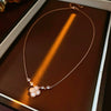 Pendant Necklace Flower Pattern Motherofpearl Real Gold Electroplated Copper 925 Silver Zirconia Women's Light Luxury Style
