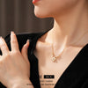 Pendant Necklace Flower Pattern Motherofpearl Real Gold Electroplated Copper 925 Silver Zirconia Women's Light Luxury Style