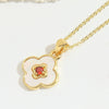Pendant Necklace Fourleaf Clover Geometric Copper Mixed Gemstone Electroplating For Women