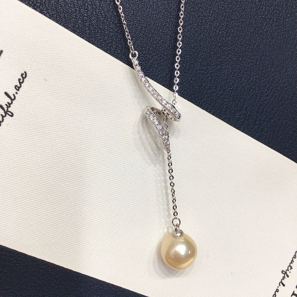 Pendant Necklace Freshwater Pearl Copper Baroque Round Alien Shape Candy Wrinkle Style