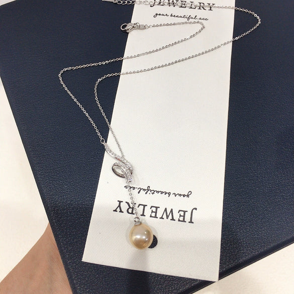 Pendant Necklace Freshwater Pearl Copper Baroque Round Alien Shape Candy Wrinkle Style