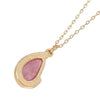 Pendant Necklace Geometric Fresh Green Titanium Steel Plated 18K Gold For Women