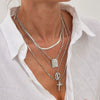 Pendant Necklace Geometric Pattern Alloy Copperclad Iron Iron Copper Snake Bone Chain Electroplating