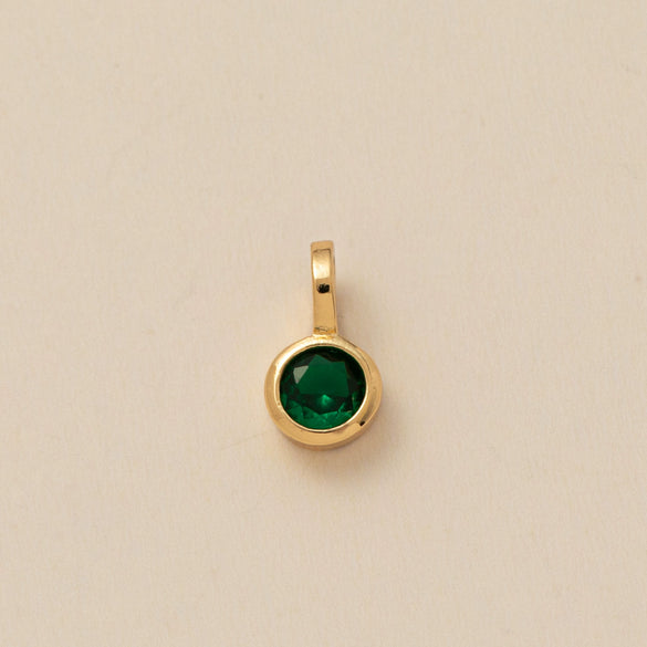 Pendant Necklace Glass Zircon Copper Electroplating Hexagonal Round Shape Birthstone December