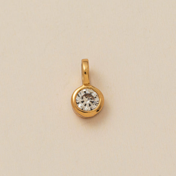 Pendant Necklace Glass Zircon Copper Electroplating Hexagonal Round Shape Birthstone December