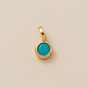 Pendant Necklace Glass Zircon Copper Electroplating Hexagonal Round Shape Birthstone December