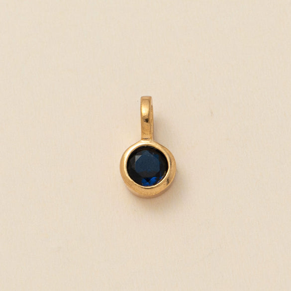 Pendant Necklace Glass Zircon Copper Electroplating Hexagonal Round Shape Birthstone December