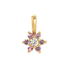 Pendant Necklace Glass Zircon Copper Electroplating Hexagonal Round Shape Birthstone December