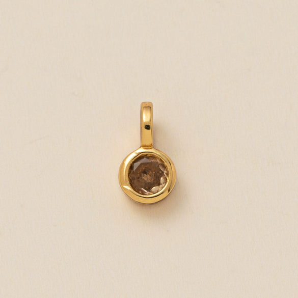 Pendant Necklace Glass Zircon Copper Electroplating Hexagonal Round Shape Birthstone December