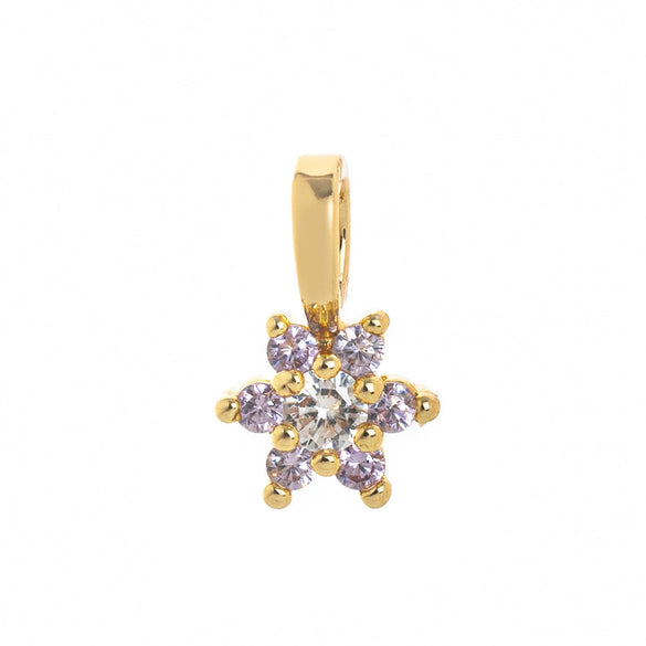 Pendant Necklace Glass Zircon Copper Electroplating Hexagonal Round Shape Birthstone December