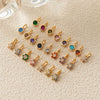 Pendant Necklace Glass Zircon Copper Electroplating Hexagonal Round Shape Birthstone December