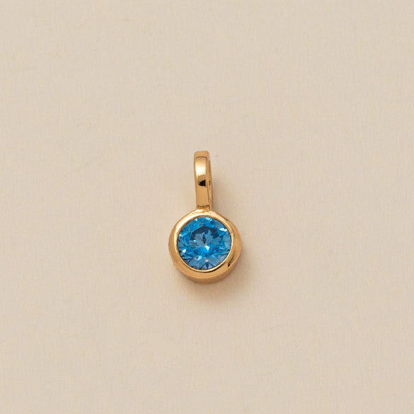 Pendant Necklace Glass Zircon Copper Electroplating Hexagonal Round Shape Birthstone December