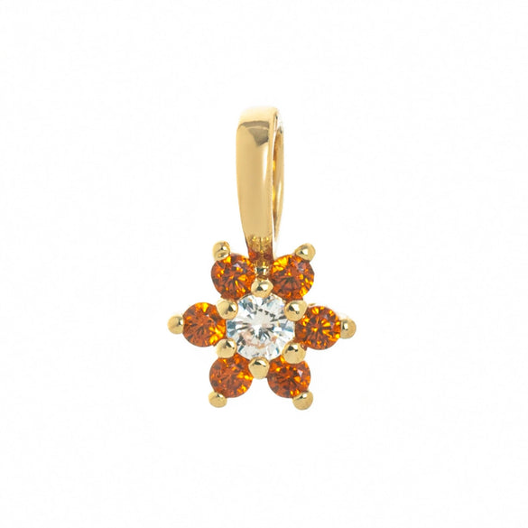 Pendant Necklace Glass Zircon Copper Electroplating Hexagonal Round Shape Birthstone December