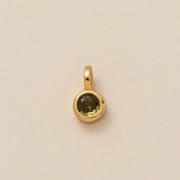 Pendant Necklace Glass Zircon Copper Electroplating Hexagonal Round Shape Birthstone December