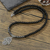 Pendant Necklace Hand Of Fatima Geometric Black Sand Black Gallstone Alloy Electroplated Unisex O Chain