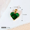 Pendant Necklace Heartshaped Copper Microinlaid Colorful Zircon Electroplating