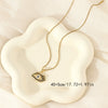 Pendant Necklace Heartshaped Devil's Eye Stainless Steel Mixed Gemstone Setting Electroplating Simple Geometric Women's